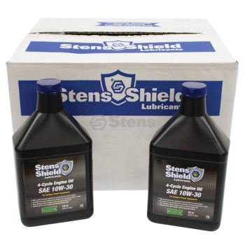 Stens Shield 4-Cycle Engine Oil / SAE 10W-30, Twelve 18 oz. bottles